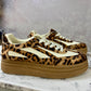 Sooki Leopard Print Platform Trainers