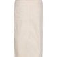 Erna 22 Cream Denim Midi Skirt