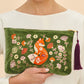 Velvet Embroidered Zip Bag Scandinavian Fox