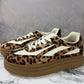 Sooki Leopard Print Platform Trainers