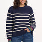 Rebecca Jumper Navy Stripe Rainbow Sleeve