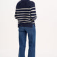 Rebecca Jumper Navy Stripe Rainbow Sleeve