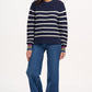 Rebecca Jumper Navy Stripe Rainbow Sleeve