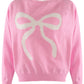 Lucy Bow Jumper Pink