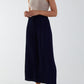 Jillian Navy Wide Leg Pleated Trousers