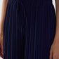 Jillian Navy Wide Leg Pleated Trousers