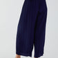 Jillian Navy Wide Leg Pleated Trousers