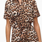 Joy Shirt Short Sleeve Shirt Dress Leopard Print