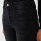 Raw Edge Black Flare Jeans Trousers